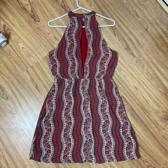 Forever 21 sleeveless dress / US M / fun red pattern - Picture 3 of 5